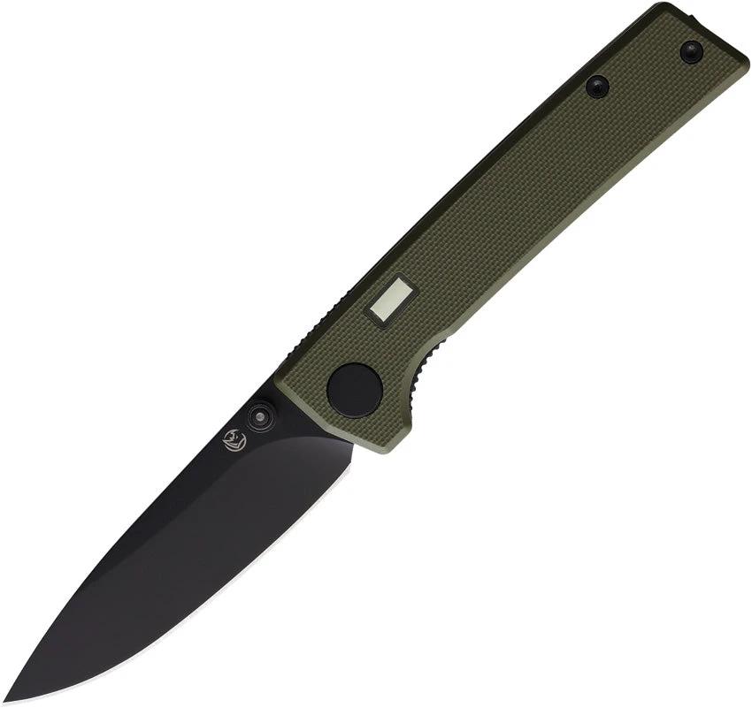 Glow Rhino Fermi Linerlock Black/OD FERMI-OD-G10-Z-D2-XG-ZG by Glow Rhino