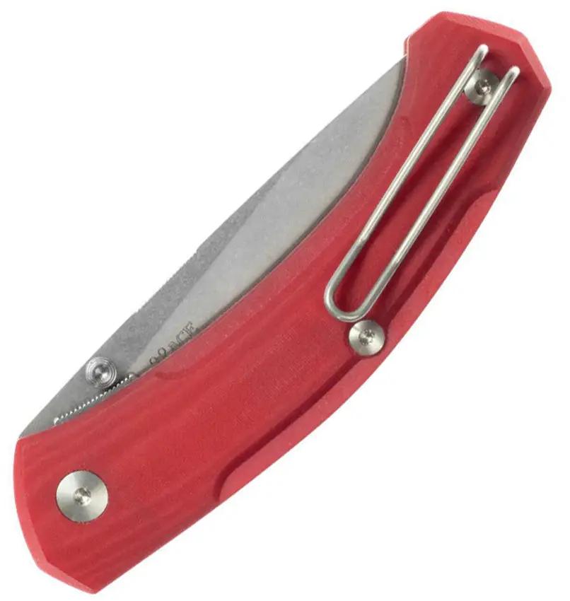 GiantMouse Ace Iona V2 Linerlock Knife MagnaCut Blade Red Micarta Handle EDC Enthusiasts by Giant Mouse