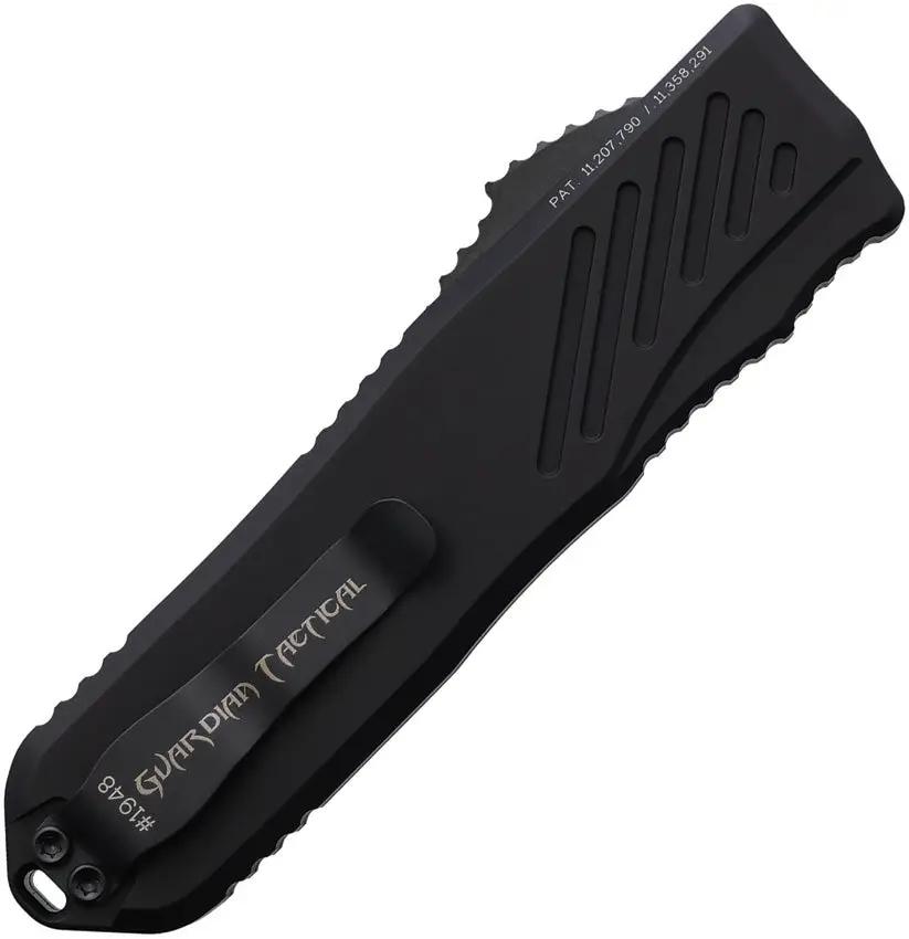 Guardian Tactical Auto Recon 035 G2 OTF Knife - Auto Opening Action MagnaCut Tanto Blade Black Aluminum Handle by Guardian Tactical