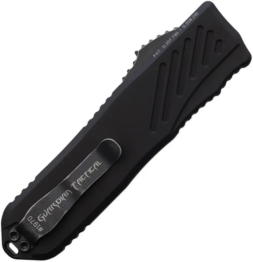 Guardian Tactical Auto Recon 035 G2 OTF DSW 93611 - Automatic Opening MagnaCut Black Stonewash Spear Point Knife by Guardian Tactical