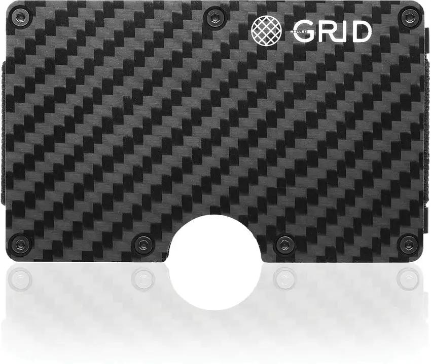 GRID Carbon Fiber Wallet CARBON-CLIP - RFID Protection With Slim Durable Build Quality by GRID Wallet