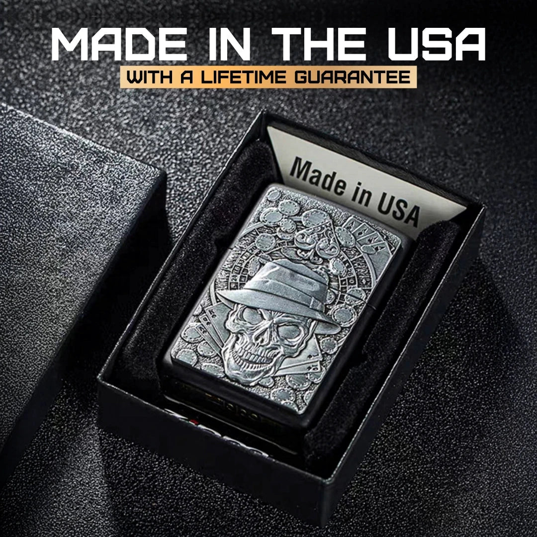 Zippo Gambling Skull Lighter 49183 by Zippo
