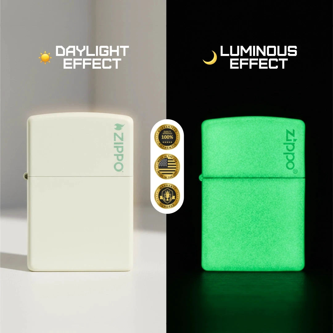 Classic Glow-In-The-Dark Zippo Logo Lighter by Zippo