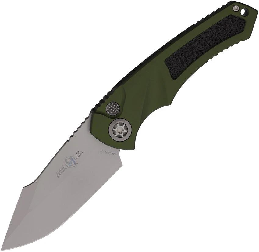 Heretic Knives Auto Pariah Button Lock Grn H0483AGRN by Heretic Knives