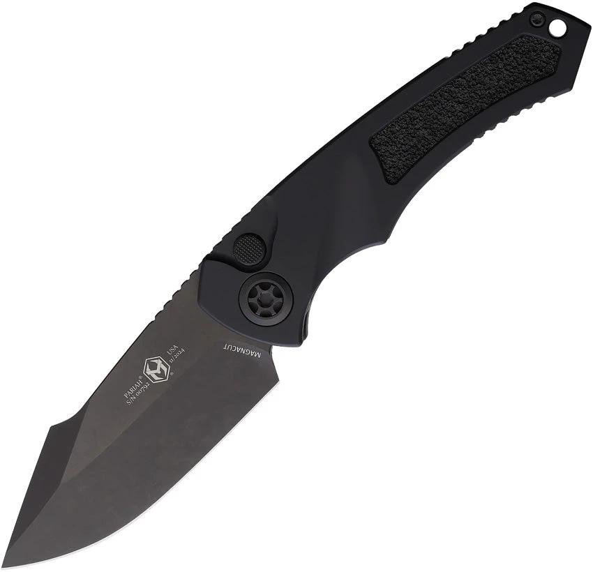 Heretic Knives Auto Pariah Button Lock Blk H048-6A-T by Heretic Knives