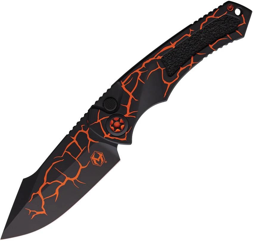 Heretic Knives Auto Pariah Button Lock Org H048-MAG-OR by Heretic Knives