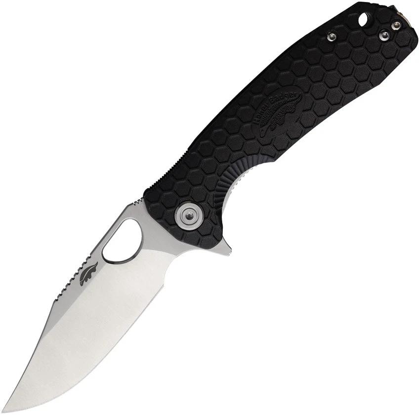 Honey Badger Knives Medium Linerlock Clip Black HB4069 by Honey Badger Knives