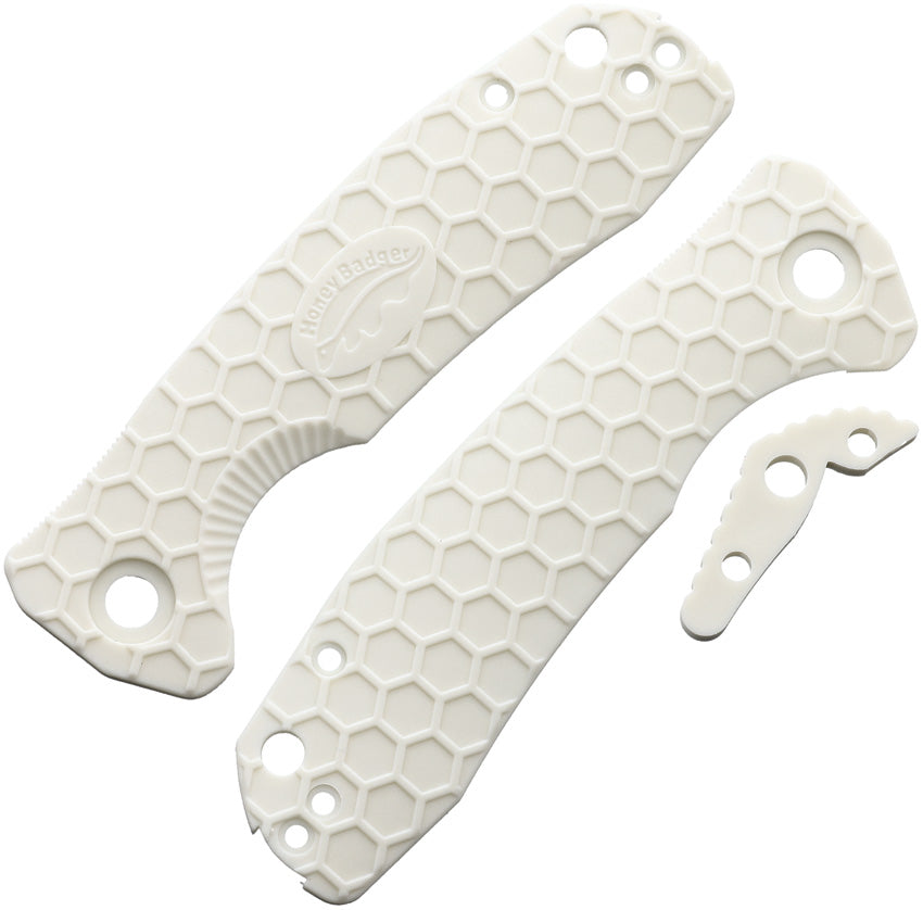 Honey Badger Knives Medium Linerlock Handle White HB5035