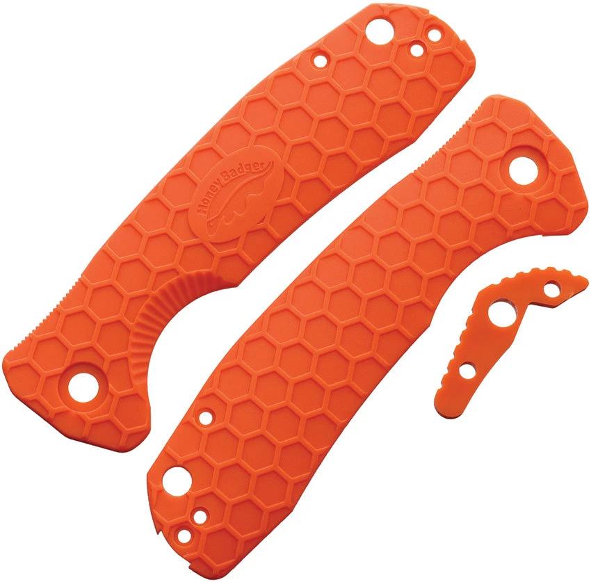 Honey Badger Knives Large Linerlock Handle Orange HB5039 by Honey Badger Knives