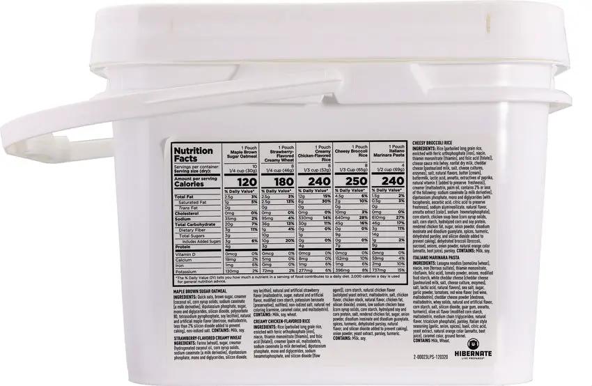 Hibernate 1 Week Premium Food Supply 4-00023LP - 80 Servings Of Ready To Eat Meals With 2057 Calories Per Day by Hibernate