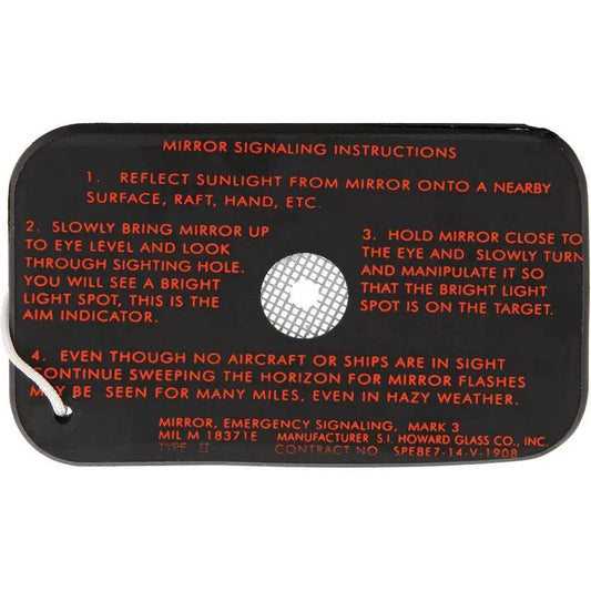 S.I. Howard Glass Signal Mirror M-34 - More Reflective Than Plastic Counterparts, Military Approved by S.I. Howard Glass