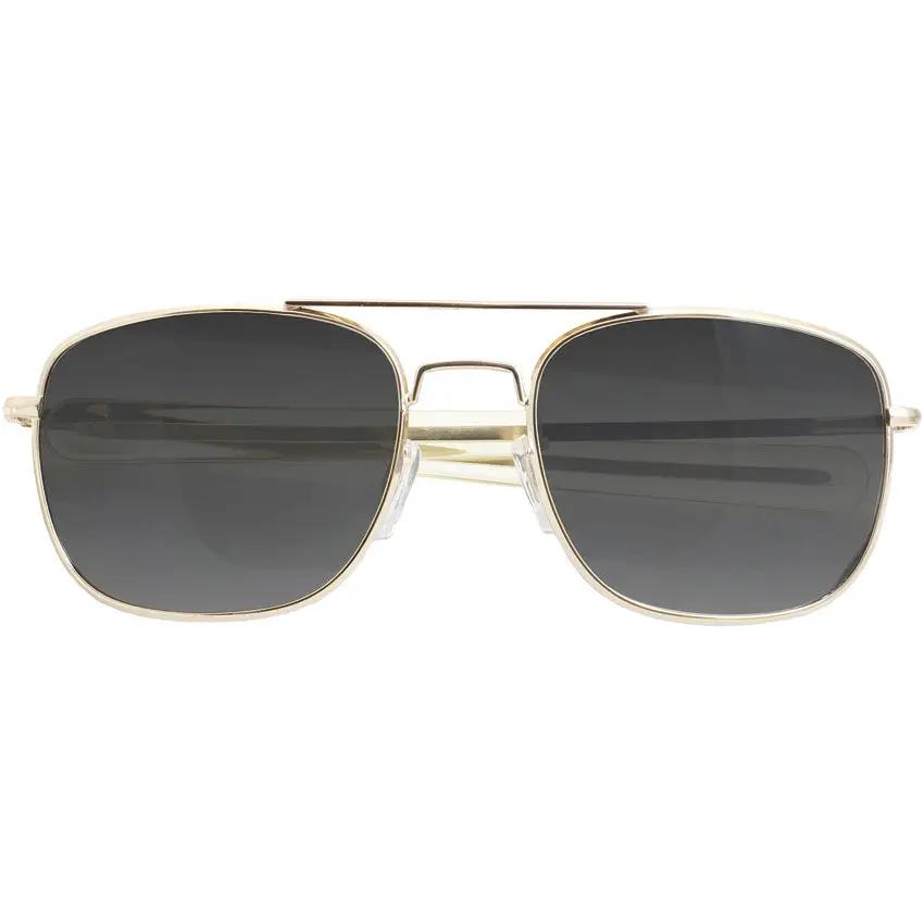 Humvee Military Pilot Sunglasses HMV-52B-GOLD - Gold Metal Frames With Gray Polarized Lenses And UV 400 Protection by Humvee