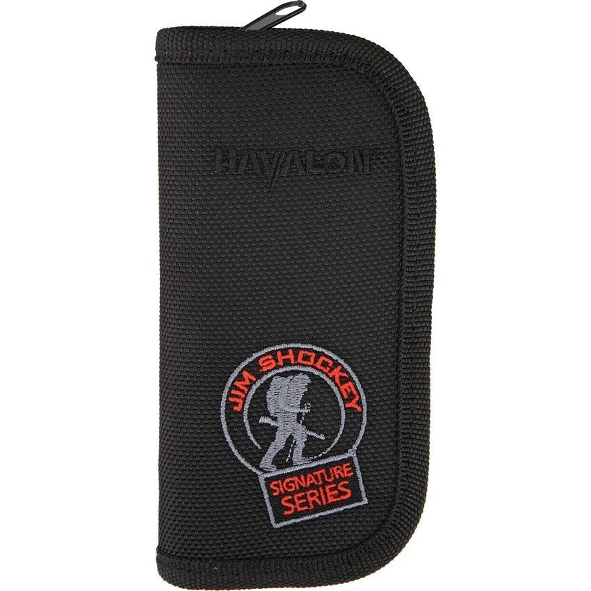 Havalon Titan Orange Folding Knife With 2.75in AUS-8 Drop Point Linerlock For Hunters Jim Shockey Nylon Carrying Case by Havalon