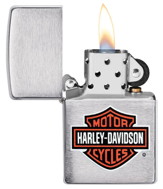 Harley-Davidson® Classic Bar & Shield Zippo Lighter – High Polish Chrome by Zippo