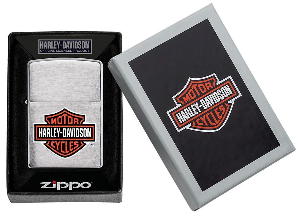 Harley-Davidson® Classic Bar & Shield Zippo Lighter – High Polish Chrome by Zippo