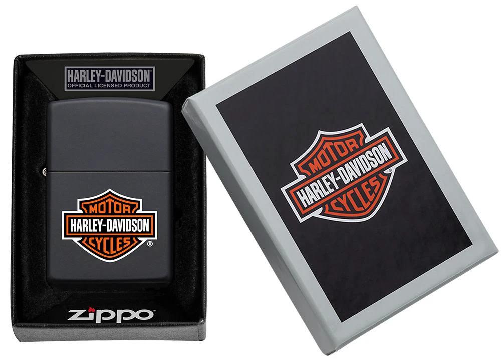 Zippo Harley-Davidson® Classic Logo Lighter – Black Matte by Zippo