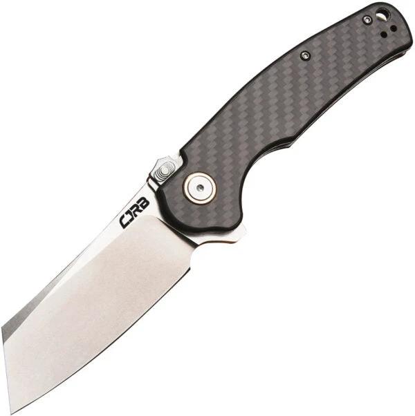 CJRB Crag Linerlock CF Knife With Carbon Fiber Handle Satin 3.75in Blade For EDC Enthusiasts by CJRB