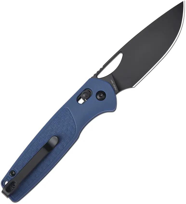 CJRB Acacia Crossbar Lock Knife Blue FRN Handle With AR RPM9 Blade For EDC Enthusiasts by CJRB