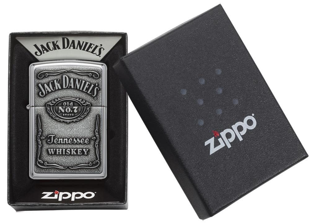 Zippo Jack Daniel’s® Chrome Emblem Lighter – High Polish Finish by Zippo