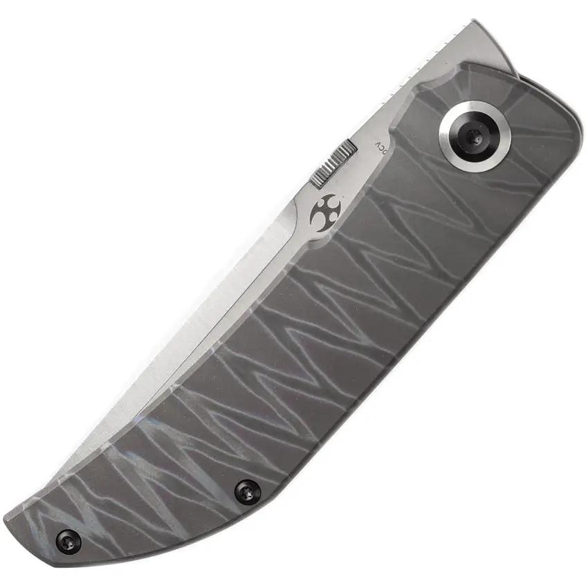 Kansept Knives Tarkin Framelock Flame K1078A3 - CPM 20CV Tanto Blade With Flame Anodized Titanium Handle by Kansept Knives
