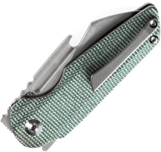 Kansept Knives Rafe Linerlock Green Micarta - S35VN Wharncliffe Blade Extended Tang by Kansept Knives