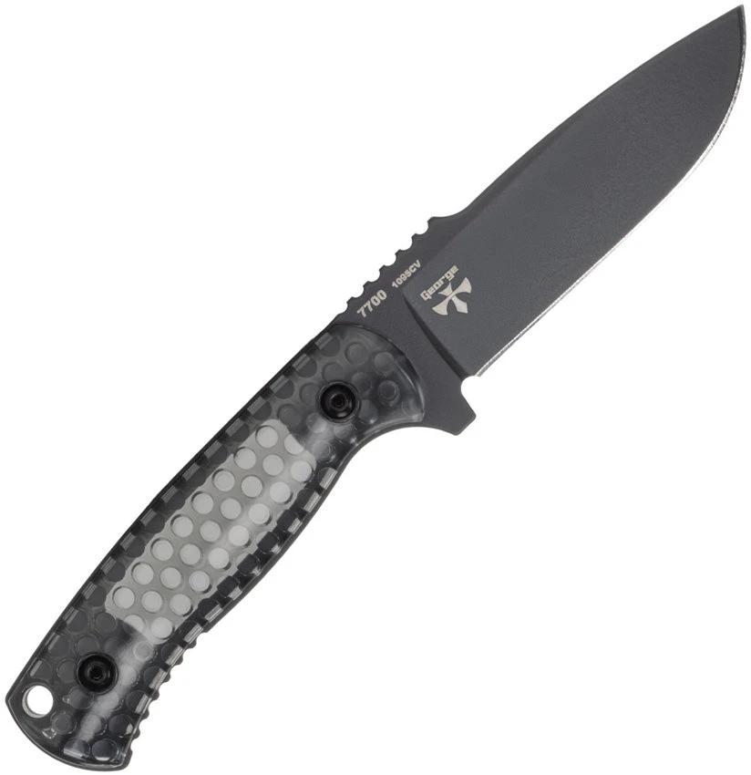 Ka-Bar Les George Full Tang Fixed Blade Knife 9 Inch 4.25 Inch Drop Point 1095 Cro-Van For Outdoor Enthusiasts by Ka-Bar