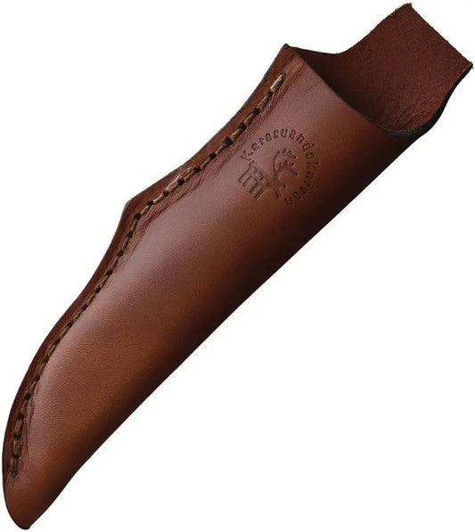 Karesuando Kniven Beaver 8 Rose 3501-05 - Rose Pattern Damasteel Blade With Birch Handle And Reindeer Antler Bolster by Karesuando Kniven