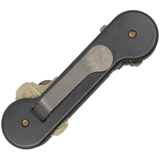 KeyBar Titanium Midnight - Holds Up to 12 Keys with Adjustable Tension and Easy Deployment by KeyBar