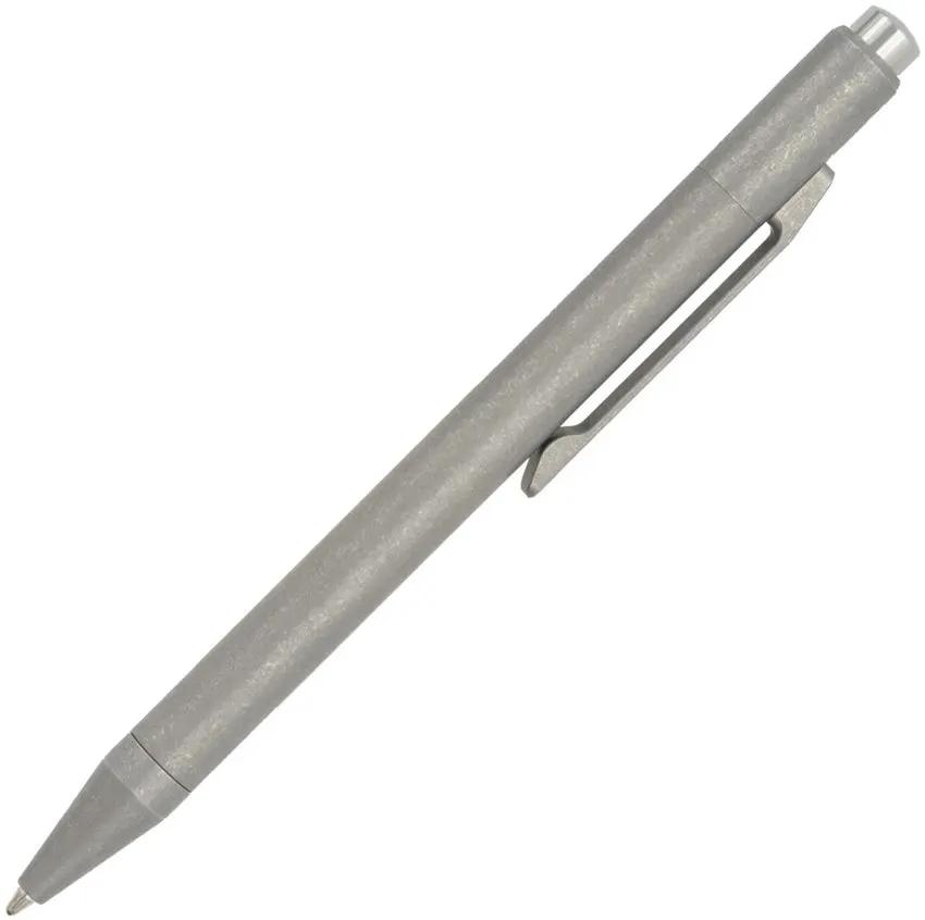 Ketuo Titanium Push Pen Stonewash EDC Pocket Clip With Push To Deploy Mechanism For Professionals by Ketuo