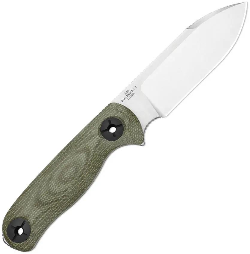 Kizer Cutlery Drop Bear Fixed Blade Knife Green Micarta 14C28N Full Tang for Outdoorsmen with Kydex Sheath by Kizer Cutlery