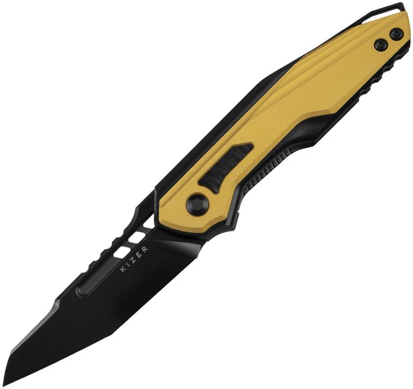 Kizer Cutlery Zero Framelock Blk/Gld KI3664A1 by Kizer Cutlery