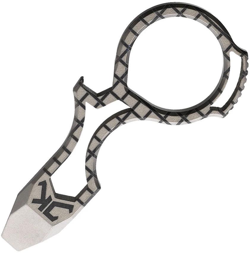 Kizer Cutlery JK Talon Pry T110 Titanium Striped EDC Enthusiasts Pry Tool Durable With Finger Ring by Kizer Cutlery