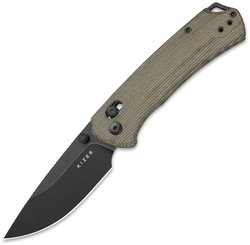 Kizer Cutlery T1 CD Button Lock Green V34902CA1 by Kizer Cutlery