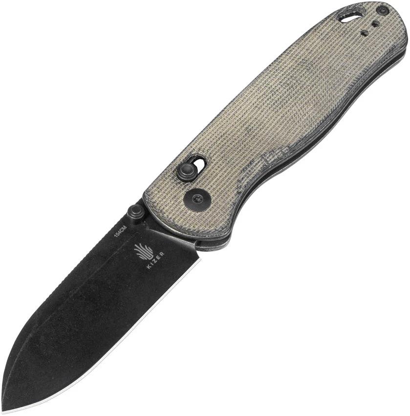Kizer Cutlery Drop Bear Axis Lock Micarta V3619C4 by Kizer Cutlery