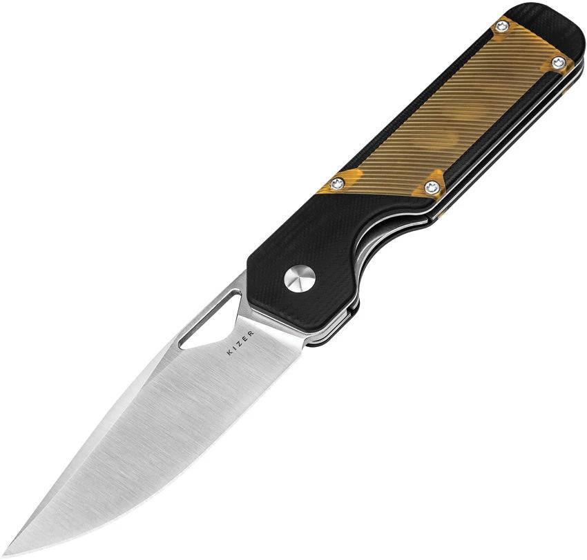 Kizer Cutlery Militaw Framelock Blk G10/PEI V3634C1 by Kizer Cutlery