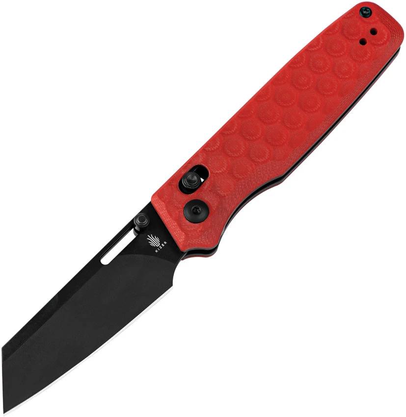 Kizer Cutlery Task Clutch Lock Folding Knife Nitro V Blade Red G10 Handle For EDC Enthusiasts by Kizer Cutlery