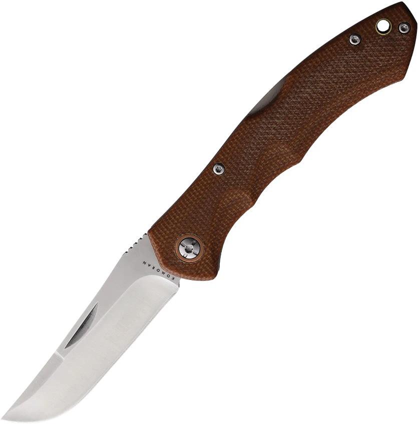 Komoran Lockback Brown Micarta DORIS 191219 by Komoran