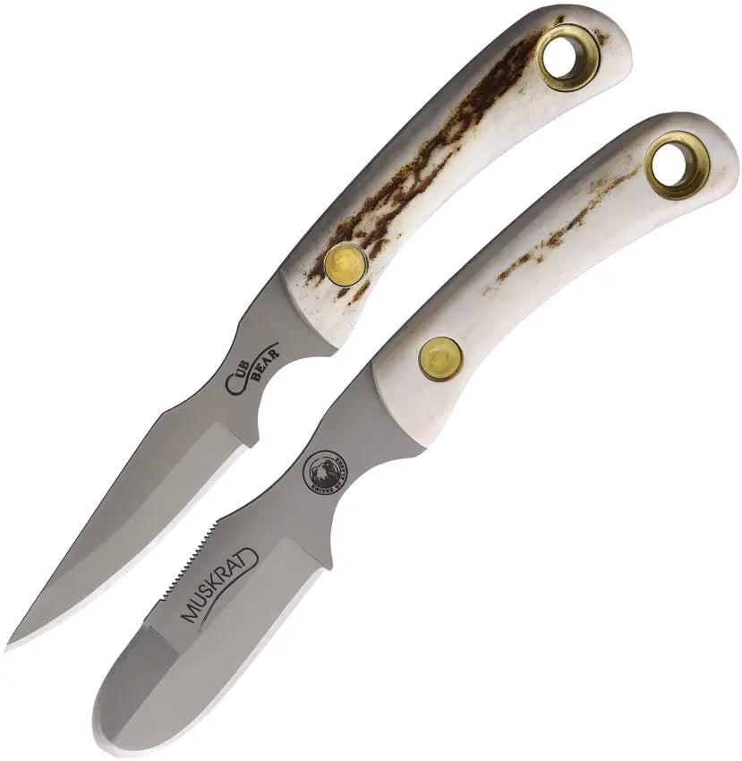 Knives Of Alaska Muskrat/Cub Combo Stag Bone 00101FG by Knives Of Alaska