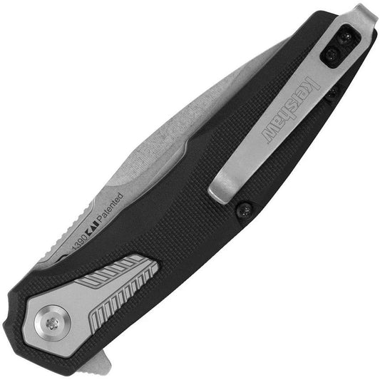 Kershaw Tremolo Assisted Opening Linerlock Knife 1390 For EDC Stonewash 4Cr14 Blade by Kershaw