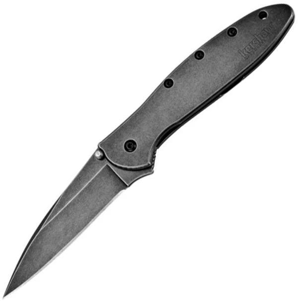 Kershaw Leek Framelock Auto Blackwash Everyday Carry Knife by Kershaw