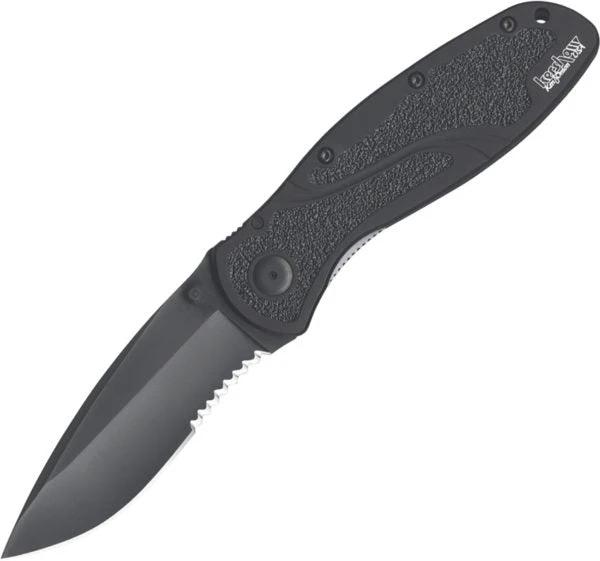 Kershaw Blur Linerlock Assisted Opening Knife With DLC Coated Blade Trac Tec Grip EDC by Kershaw