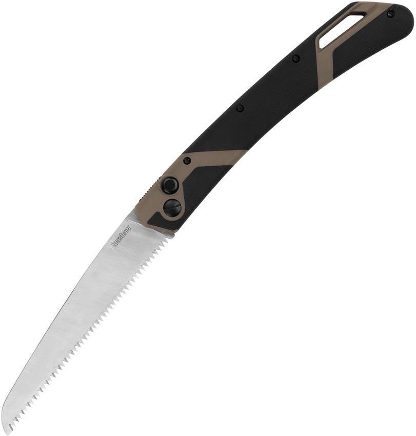 Kershaw Taskmaster Saw 2 Button Lock 2556 Contractors 7 Inch High Carbon Stainless Blade Tan Glass Filled Nylon Handle by Kershaw