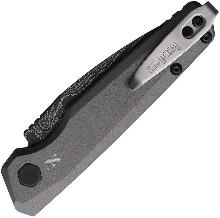 Kershaw Auto Launch 18 Damascus Automatic Knife With Gray Aluminum Handle For EDC by Kershaw