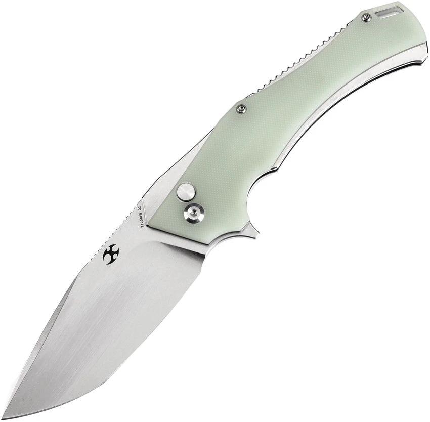 Kansept Knives Hellx Framelock D2 Jade T1008F5 by Kansept Knives