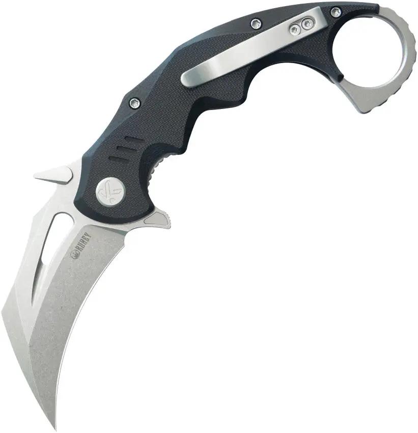 Kubey Mini Wrath Karambit Linerlock KU262A - Compact 4.5 Inch Closed Knife With 2.5 Inch Stonewashed Blade by Kubey