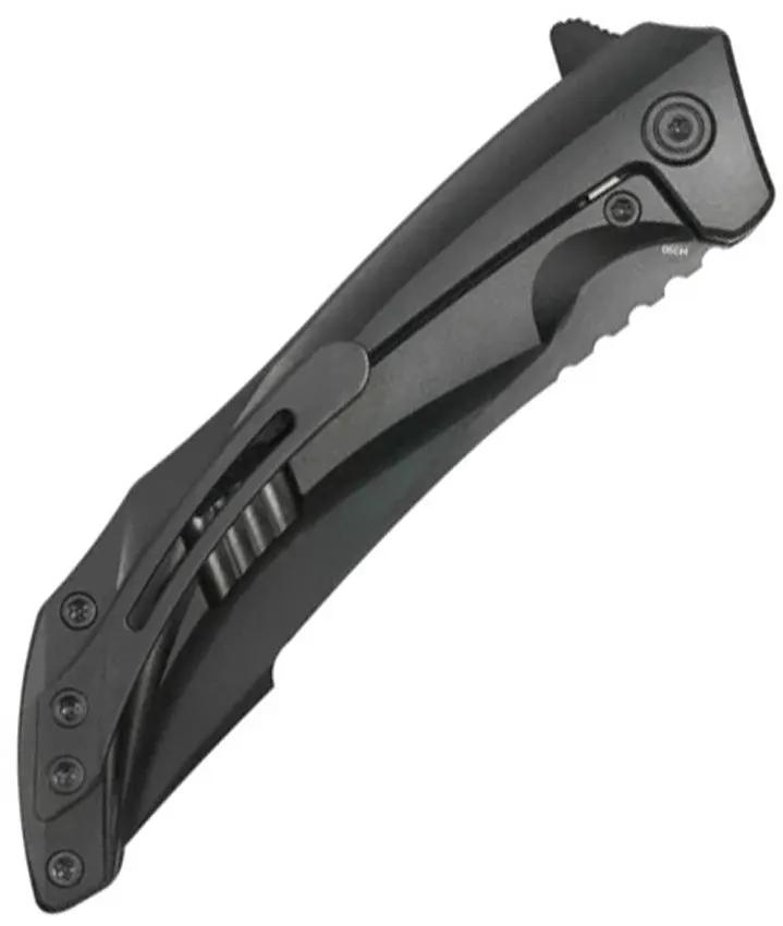 Kubey Cyrus Framelock DLC Ti KB387C - Black DLC Coated Bohler M390 Skinner Blade by Kubey
