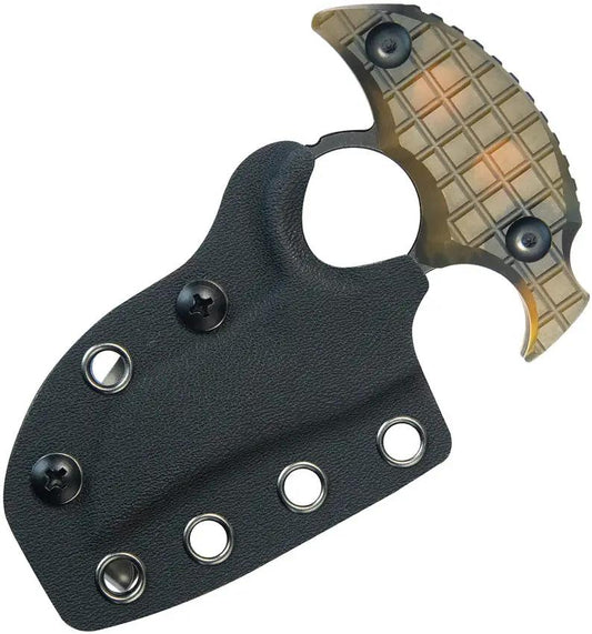 Kubey Stheno Push Dagger Ultem - 14C28N Sandvik Blade Full Tang With Finger Ring by Kubey