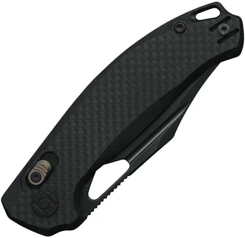 Kunwu Knives Django Crossbar Lock EDC Knife With DLC Black Elmax Blade And Carbon Fiber Handle by Kunwu Knives