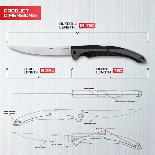 Kershaw Folding Fillet Knife – Compact Performance for Any Catch
