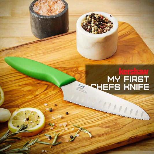 Kershaw AB5090 “My First Chef’s” Fixed Blade Knife – Safe, Smart Kitchen Learning by Kershaw